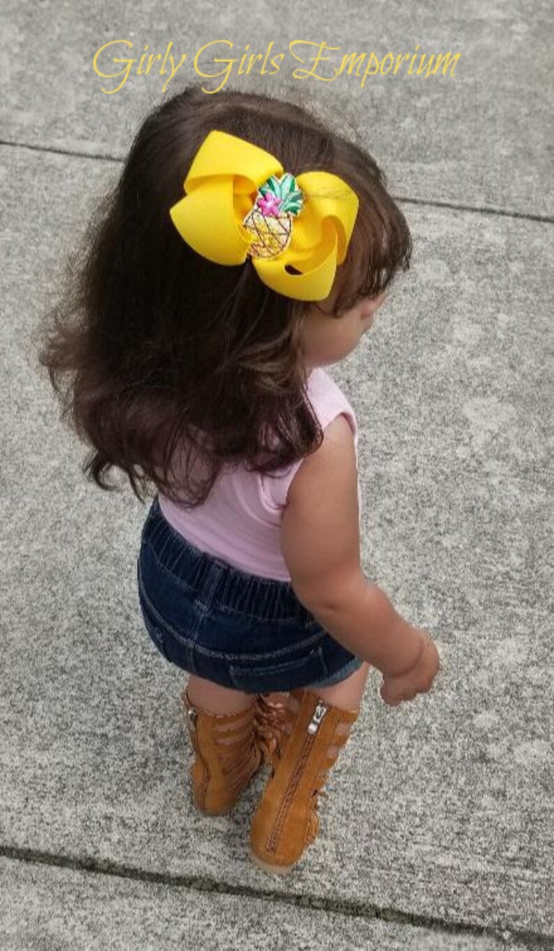 Pink Pineapple Bow Vinyl Pineapple Vinyl Pineapple Hairbow Pineapple Birthday Hairbow Pineapple Hairbow Pineapple Boutique Bow