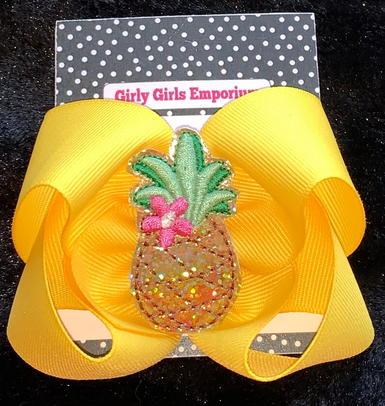 Pink Pineapple Bow Vinyl Pineapple Vinyl Pineapple Hairbow Pineapple Birthday Hairbow Pineapple Hairbow Pineapple Boutique Bow
