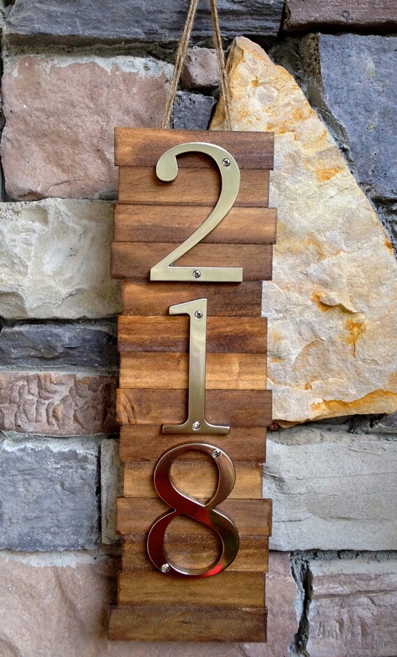 Items similar to Decorative House Number Plaque (3's). Wooden Plaque