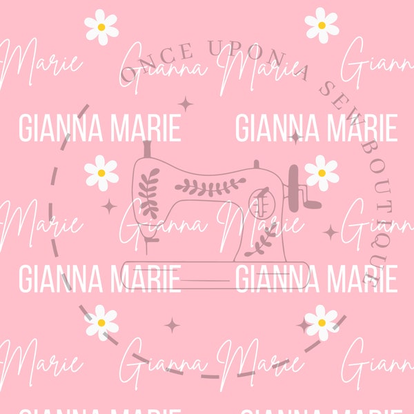 Custom Digital Seamless Name File, Baby Girl, Baby Boy, Baby Name