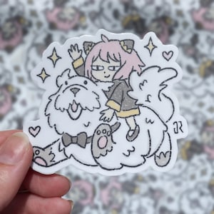 Family Spy Vinyl Sticker | Anya and Bond Sticker |  Gift for Anime Fan | Spy Forger Fanart