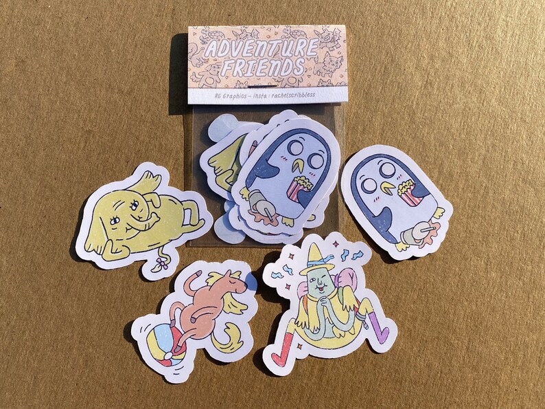 Time Adventure Character Sticker Set | Gunter, Magic Man, Tree Trunks ...