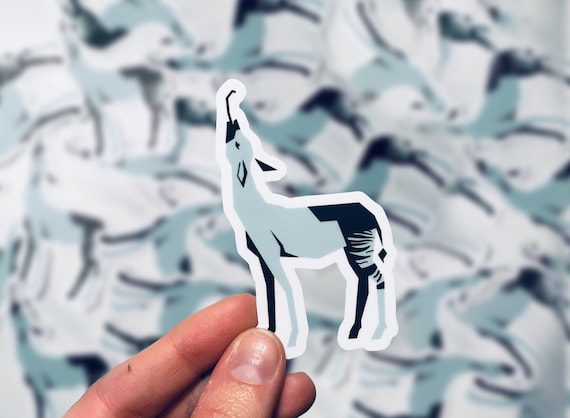 Geometric Okapi Nature Vinyl Sticker Okapi Decal Okapi | Etsy