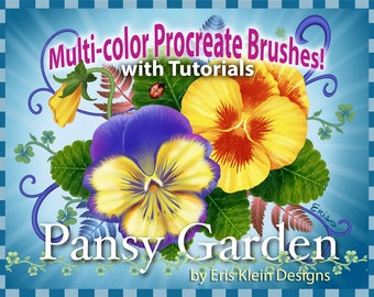Mehrfarbige Procreate Blumenpinsel: Botanische Stempel (mit Tutorial)