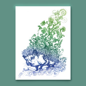 Hedgehog - 5x7 inch Giclee Print - Gráinneog - Celtic - Fine Art - Hedgehogs - Mythology - Animal Art - Artwork - Decor - Gift