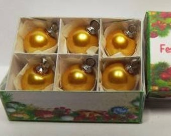 6 Dolls House Miniature Christmas Tree Baubles In A Box
