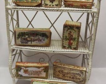 Vintage Christmas Gift Boxes dolls house miniature kit