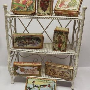 Vintage Christmas Gift Boxes dolls house miniature kit
