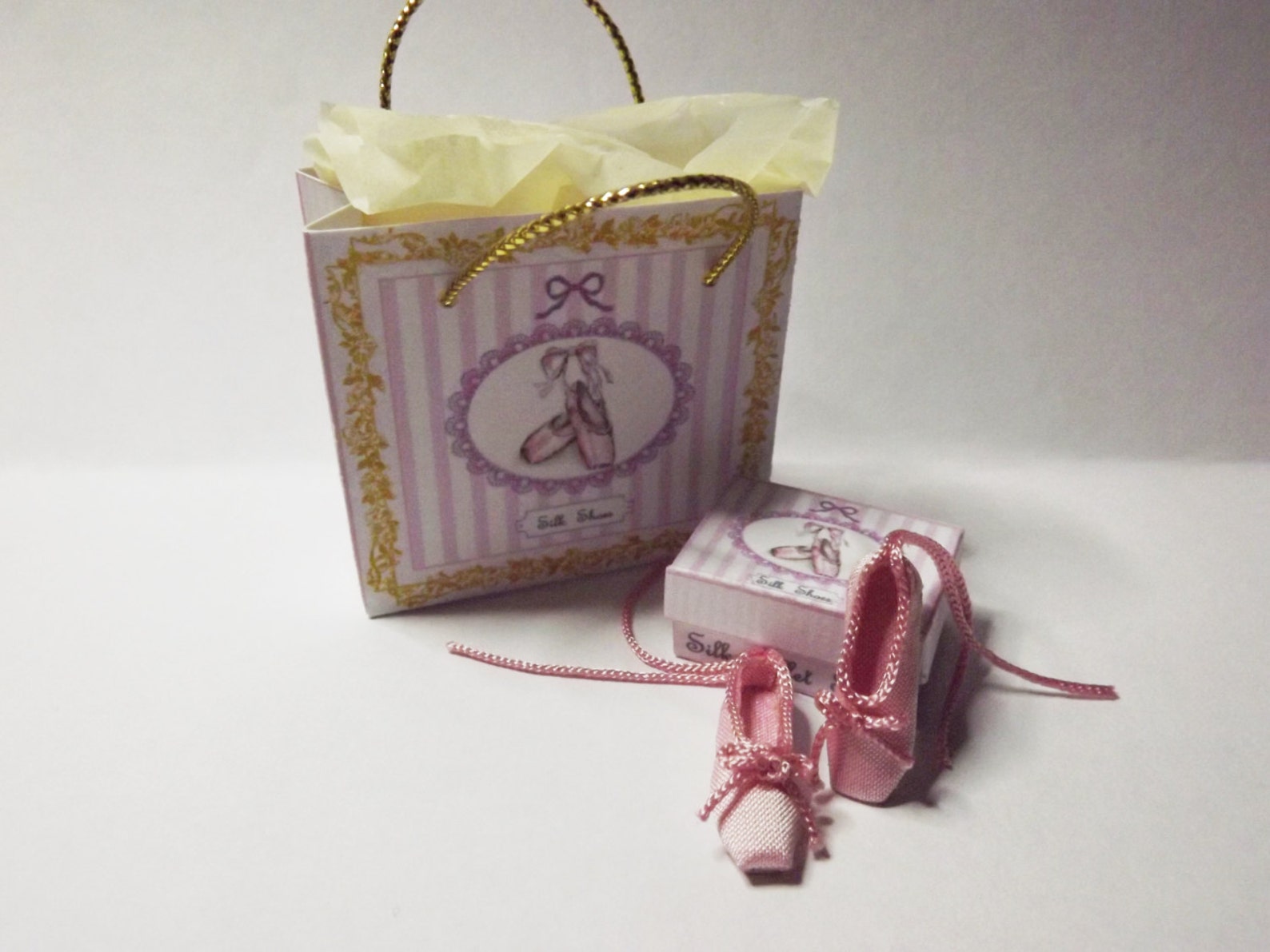 handmade miniature lilac silk dolls house ballet shoes handmade miniature lilac silk dolls house ballet shoes
