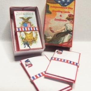 1/12th Independence Day Boxed Greeting Cards Set 1 Dolls House Miniature Kit