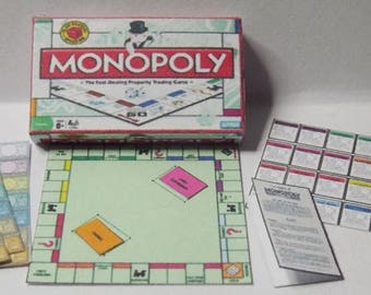 1/12th Dolls House Monopoly & Twister Game Download digital Kit