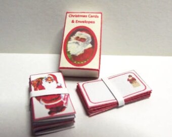 Boxed Christmas Cards Dolls House Miniature 1/12th