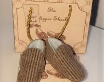 Grandad Slippers Dolls House Miniature 1/12th Scale
