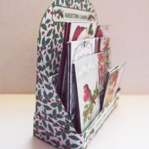 Dolls house miniature Greeting Card shop display stand & cards kit image 5