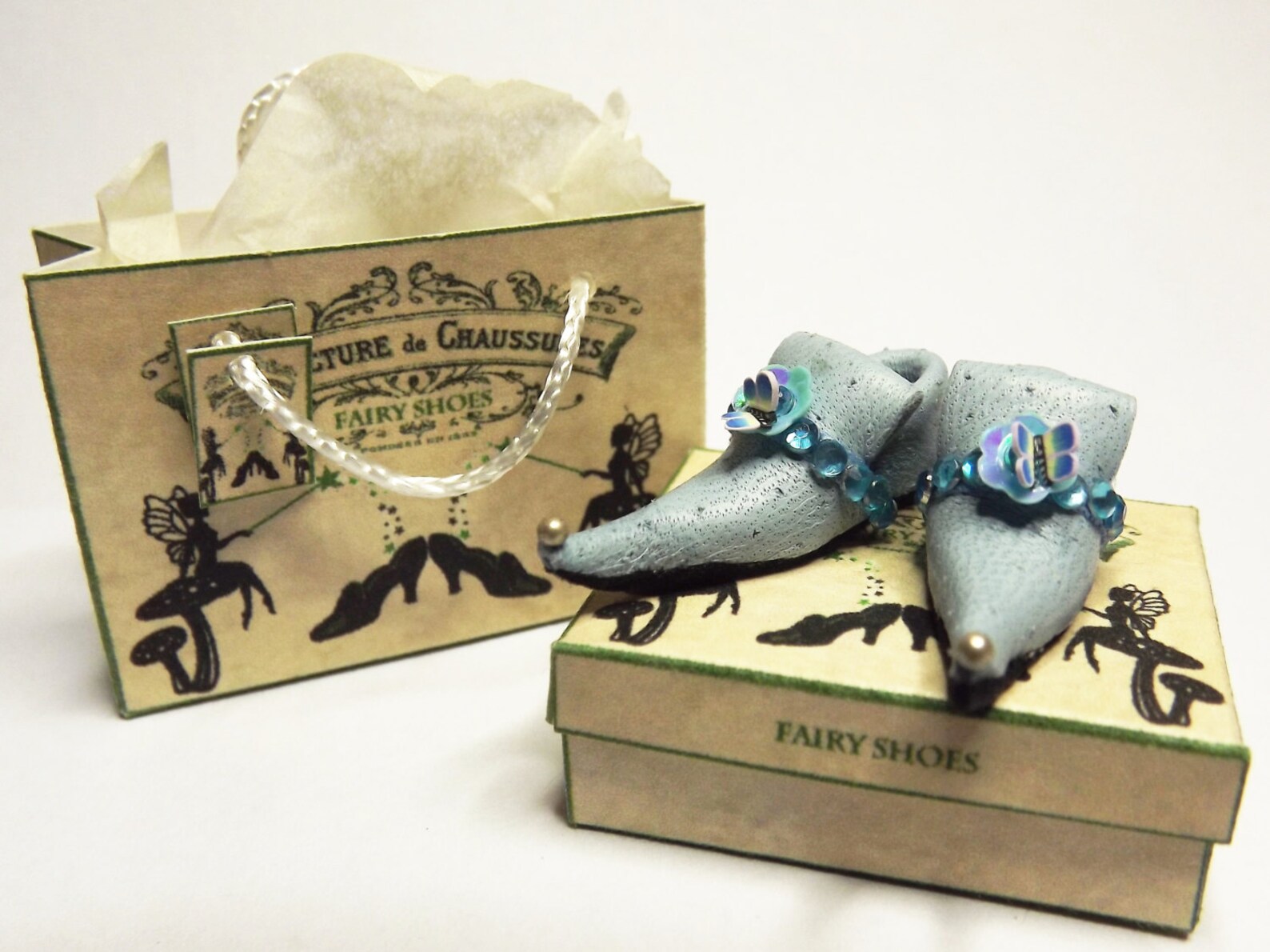 Handmade Miniature Leather Fairy Dolls House Shoes Etsy