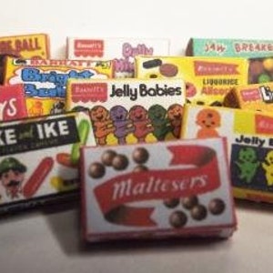 Dolls House Miniature Sweet & Candy Boxes 1/12th Scale