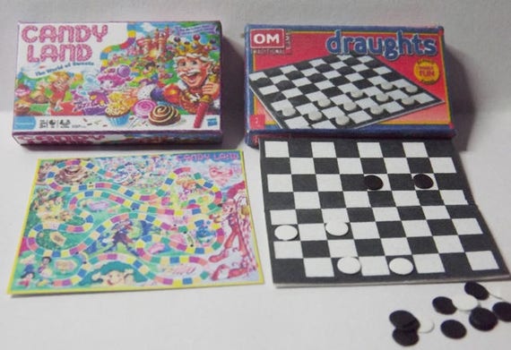 1/12th Dolls House Candy Land & Draughts Game Download Digital - Etsy