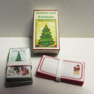 Download digitale Cartoline di Natale in scatola Casa delle bambole in miniatura 1/12