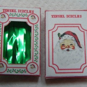 Boxed Icicles Dolls House Miniature Christmas Tree Decoration