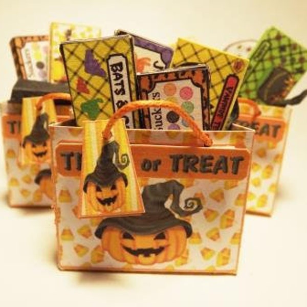 3 Gefüllte Halloween Geschenktüten Kit Puppenhaus