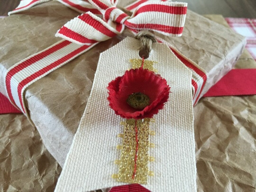 Canvas Gift Tags set of 10 Etsy