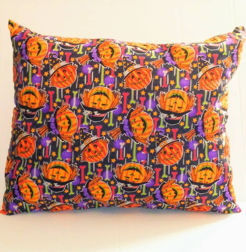 Black Cotton Complete Pillow Holiday Decor Rectangular Couch Pillow Halloween Decor Jack 0 Lanterns