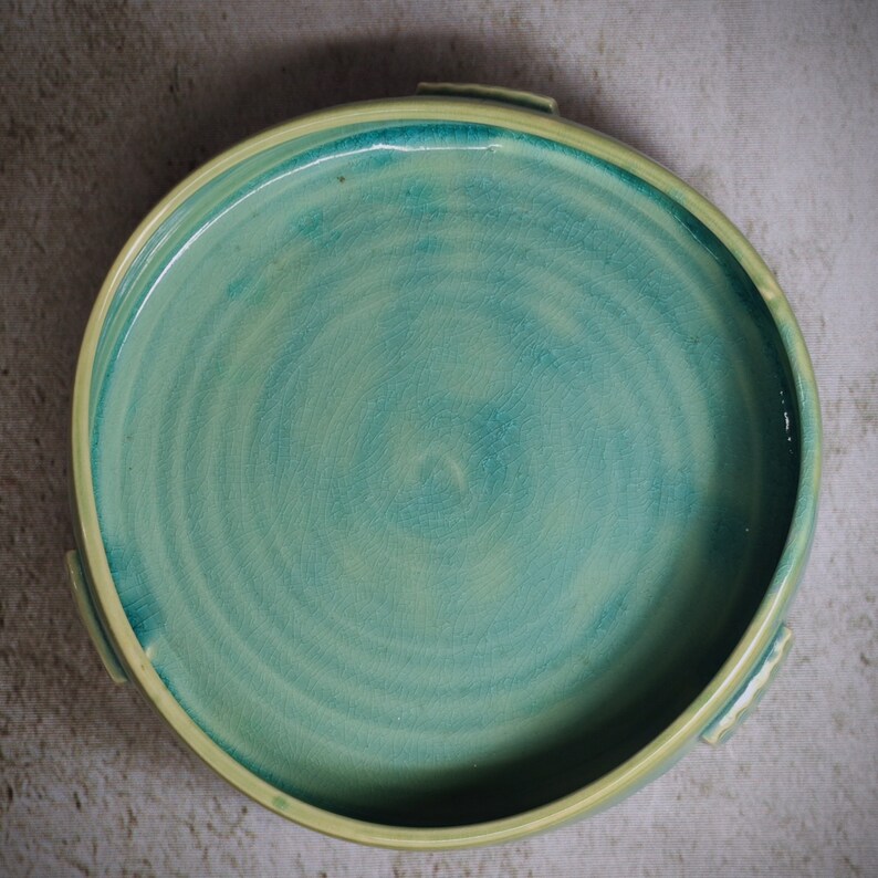 Stoneware RED or GREEN ikebana vase