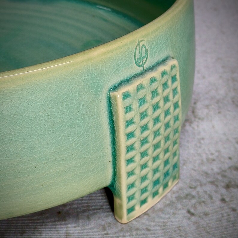 Stoneware RED or GREEN ikebana vase