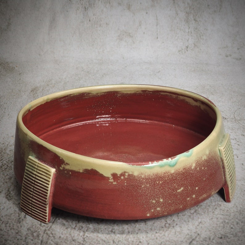 Stoneware RED or GREEN ikebana vase