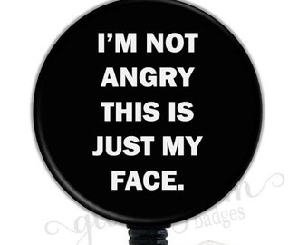 Funny Retractable Badge Reel, Snarky Badge Reel, Office Badge Reel, Health Care Badge Reel, Medical Badge Reel, Funny Badge - GG5996