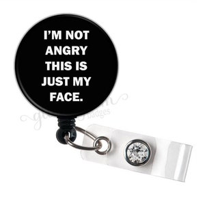 Funny Retractable Badge Reel, Snarky Badge Reel, Office Badge Reel, Health Care Badge Reel, Medical Badge Reel, Funny Badge - GG5996