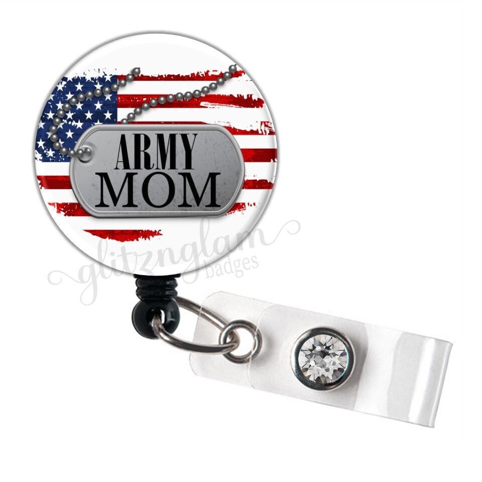 thumbnail image 2 of U.S. Army Proud Mother Of A Soldier Heart Lanyard... 2 of 13