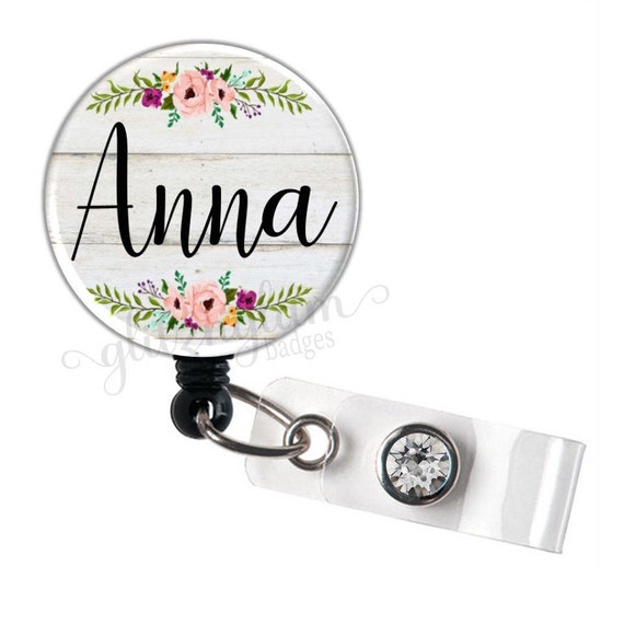  Photo Badge Reel, Custom Retractable ID Badge Reel,  Personalized Nurse Badge Reel with Swivel Alligator Clip and Retractable  Cord, RN Gift, Personalized Badge ID Clip, ID Holder (Round Type) 