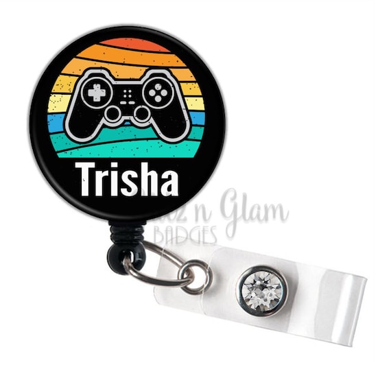 Retro Retractable Badge Holder, Game Controller Retractable Badge Reel, Fun  Retractable Badge Reel, Personalized Badge Holder GG5953 