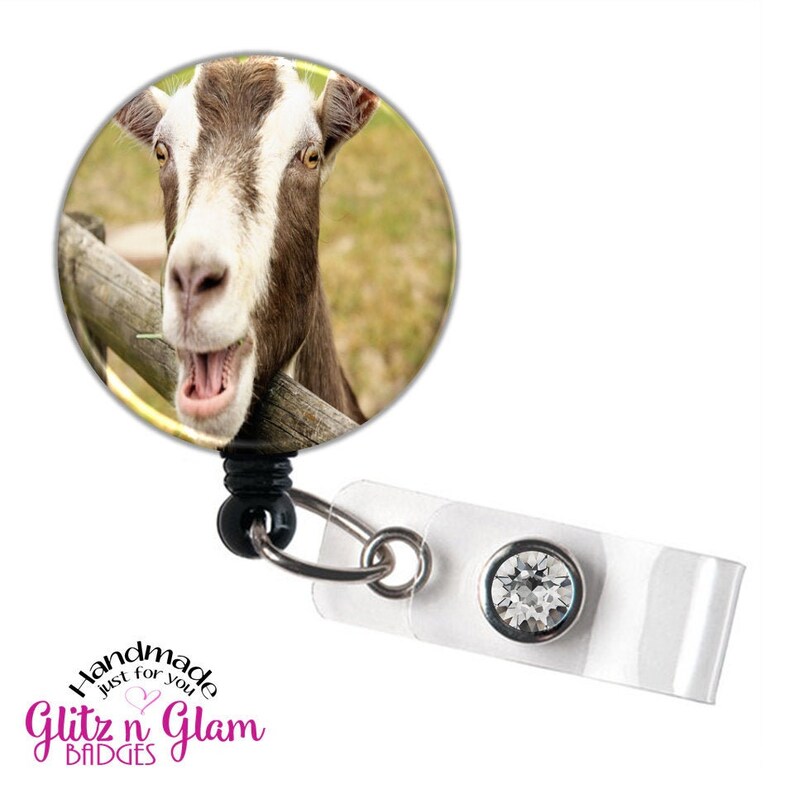 Goat Retractable Badge Holder Funny Badge Reel Cute Etsy