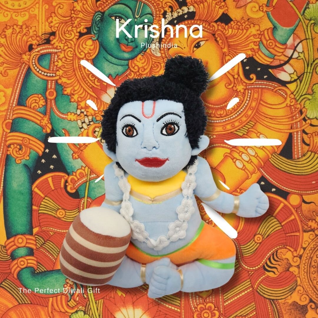 Handcrafted Plush Krishna Toy Devine 10inch Hindu Deity Soft Etsy UK