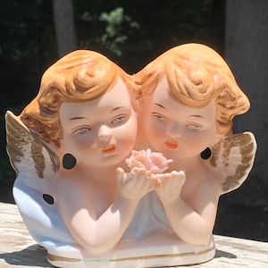 Vintage Porcelain Angel Figurines Japan - Etsy