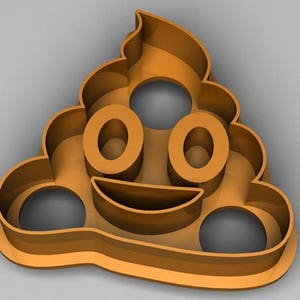 Poop Emoji Cookie Cutter ] Fondont Cupcake Toppper] Fun Cookie Cutter ] Smiliing Poo] Emoji Cookie Cutter