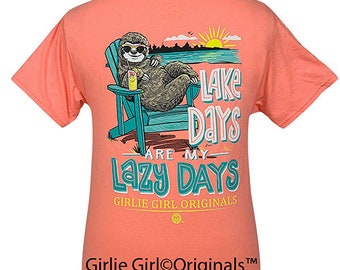 Girlie Girl Originals Lazy Days 2519 R.H Coral Short Sleeve T-Shirt