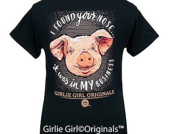 Girlie Girl Originals Nose Business 2527 Black Short Sleeve T-Shirt