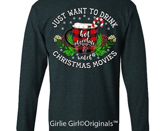 Girlie Girl Originals Hot Chocolate Christmas Long Sleeve T-Shirt