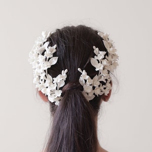Blossom twigs bridal headpiece. Bridal floral headpiece. Wedding headpiece.
