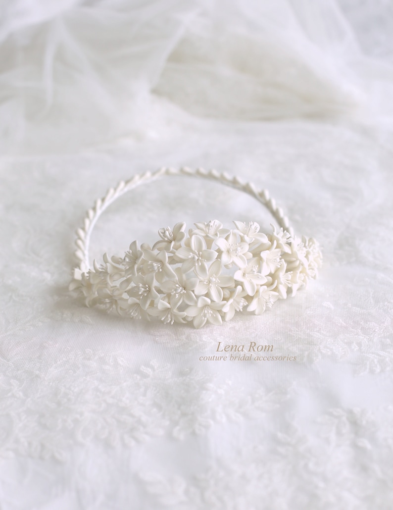 Floral Crown. Orange Blossoms Crown. Wedding Blossoms Wreath. Etsy