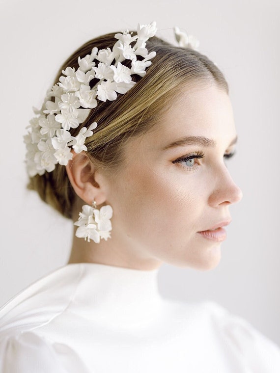 Bridal floral headpieces discount