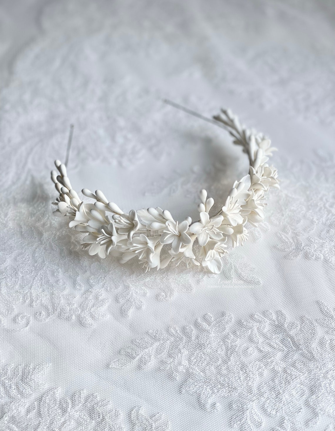 Sophia Floral Pink Beaded Headband main image 0