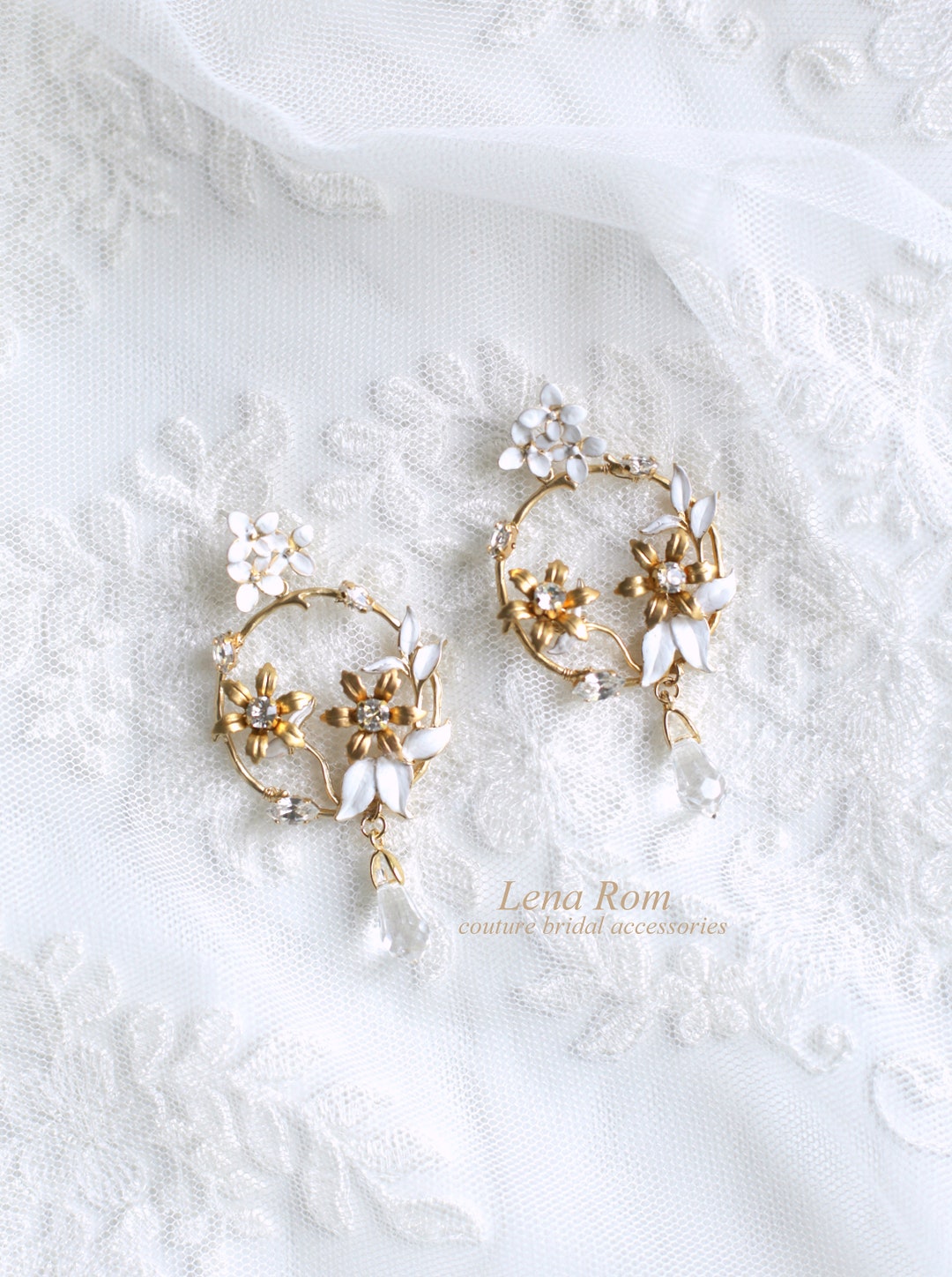 BELLA Bridal Earrings. Chandelier Bridal Earrings. Wedding Earrings. - Etsy