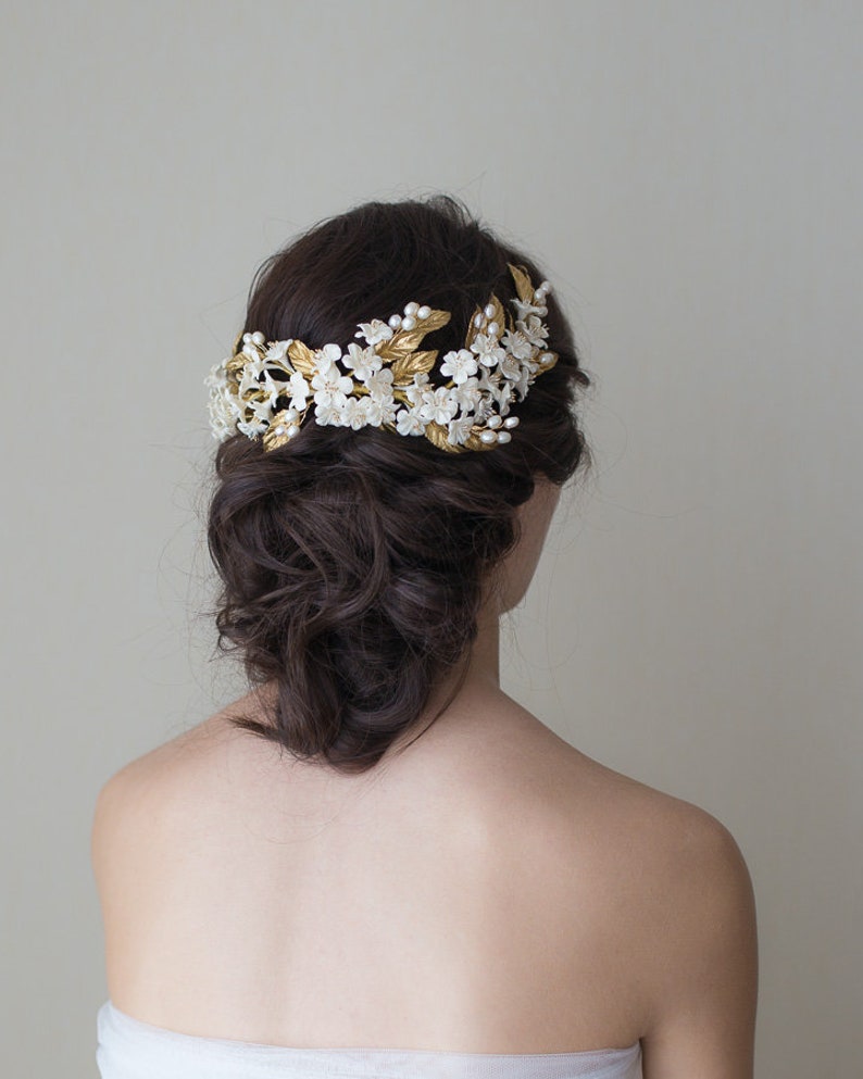 Cherry Blossom Headpiece. Bridal Headpiece. Bridal Crown. Boho Etsy