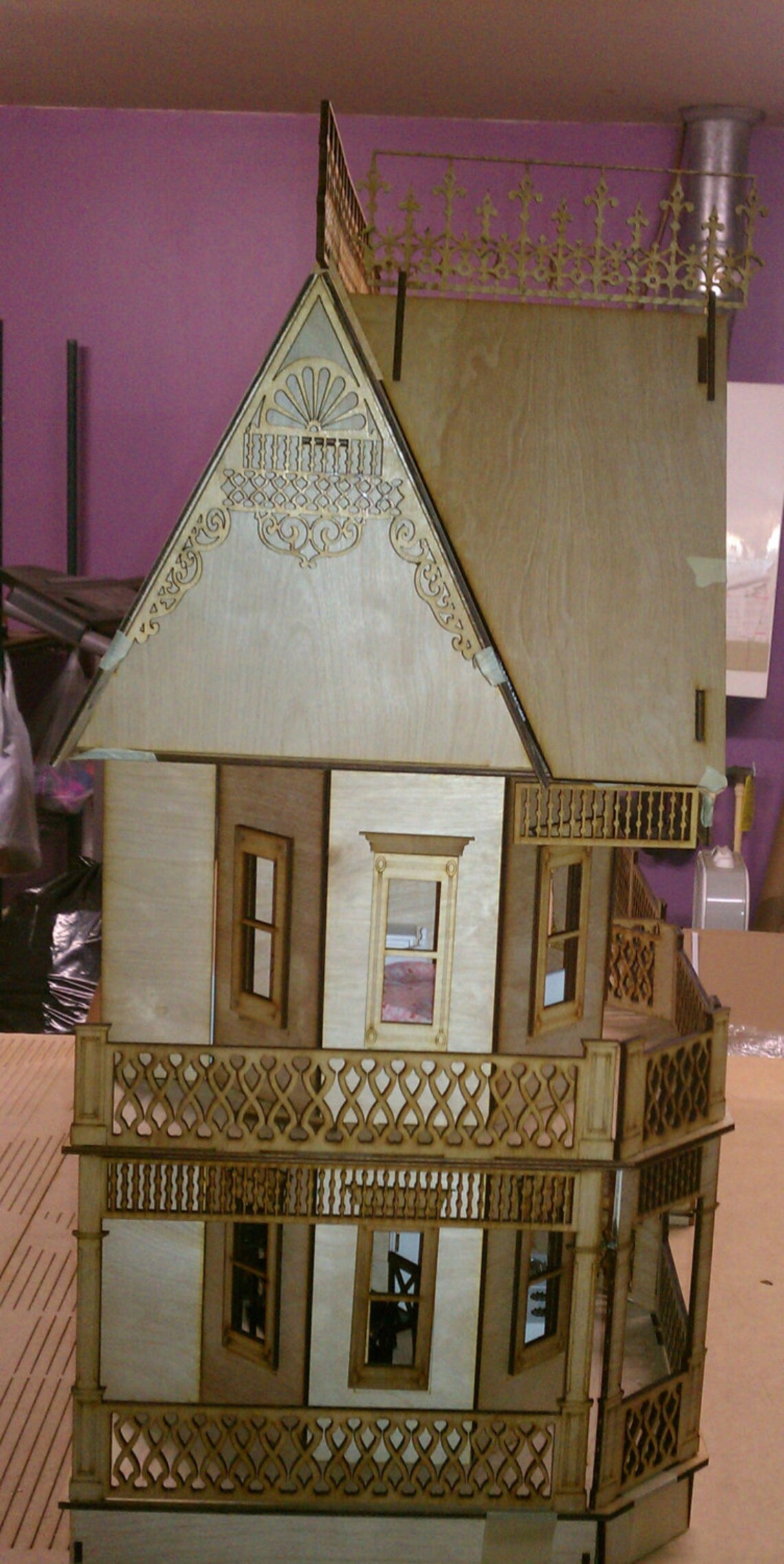 Dollhouse Kit miniature wooden 1/12 scale doll house laser cut Etsy