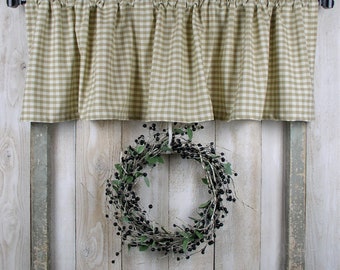 Trendy khaki valance Khaki Curtains Etsy