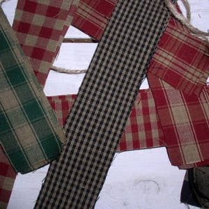 Green Rag Red Rag Primitive Red and Green Rag Garland KIT - Pre-cut Strips...easy DIY ...